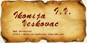 Ikonija Veškovac vizit kartica